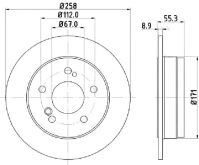 Диск гальмівний ASHIKA 61-00-0504C