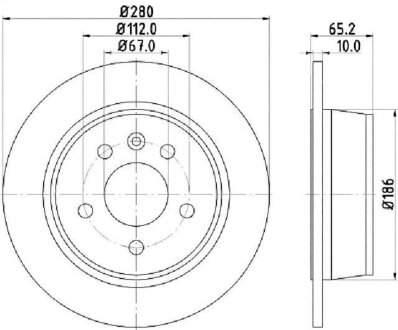 Диск гальмівний ASHIKA 61-00-0530C