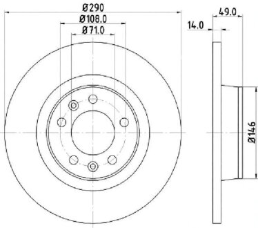 Диск гальмівний ASHIKA 61-00-0612C