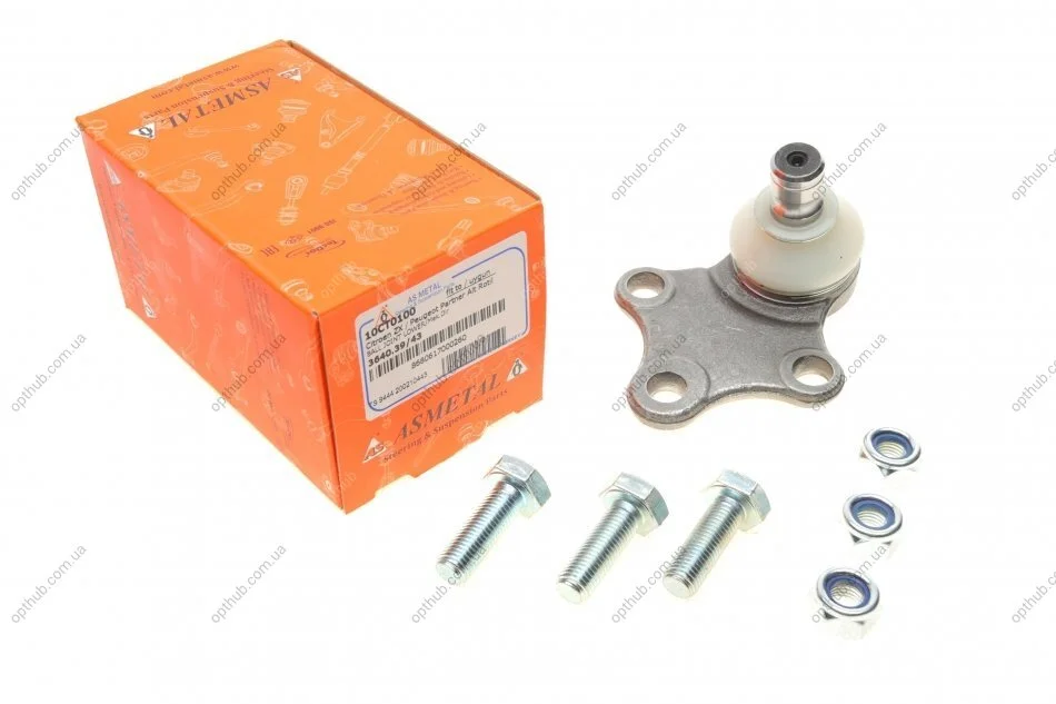 Опора кульова (передня/знизу) Citroen Berlingo/Peugeot Partner 96- (d=16mm) UA63 ASMETAL 10CT0100 (фото 1)