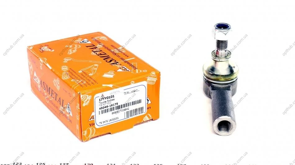 Наконечник тяги рульової Toyota Camry 86-91/Carina 83-88/Celica 85-99/Corolla 83-01 UA63 ASMETAL 17TY0101 (фото 1)