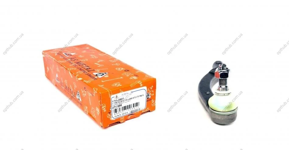 Наконечник тяги рульової (R) Volvo C70/S70/V70 90-05 UA63 ASMETAL 17VL0501 (фото 1)