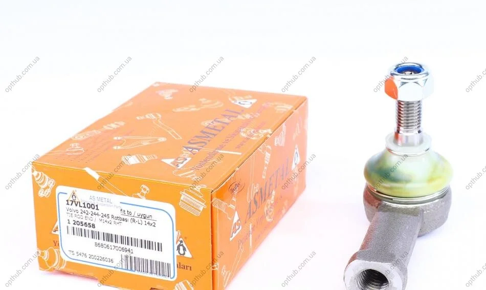 Наконечник тяги рульової Volvo 240/260/740/940 -98 UA63 ASMETAL 17VL1001 (фото 1)