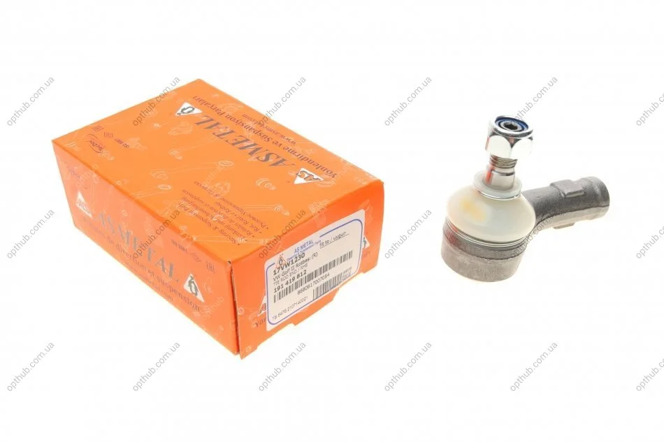 Наконечник тяги рульової (R) VW Caddy II 1.4-1.9 95-04/Golf II/III 83-99/Passat 88-97 UA63 ASMETAL 17VW1230 (фото 1)