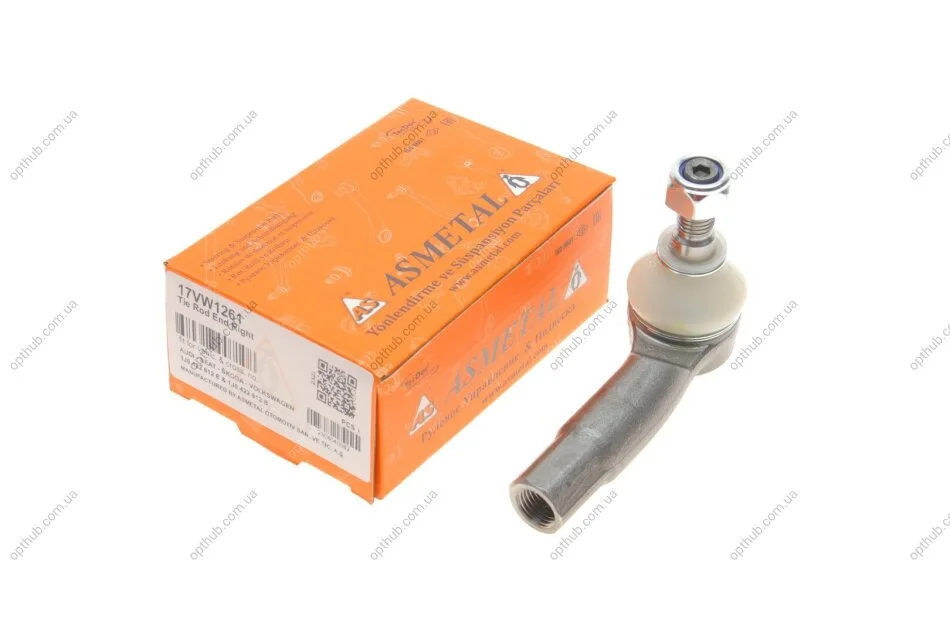 Наконечник тяги рульової (R) Audi A3/Skoda Octavia/VW Golf IV 96-10 UA63 ASMETAL 17VW1261 (фото 1)
