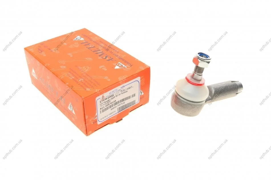 Наконечник тяги рульової VW Passat/Audi 80/90 -91 UA63 ASMETAL 17VW2005 (фото 1)