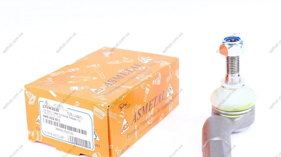 Наконечник тяги рульовой (L) VW Caddy II 1.4-1.9D 94-04 UA63 ASMETAL 17VW2020 (фото 1)