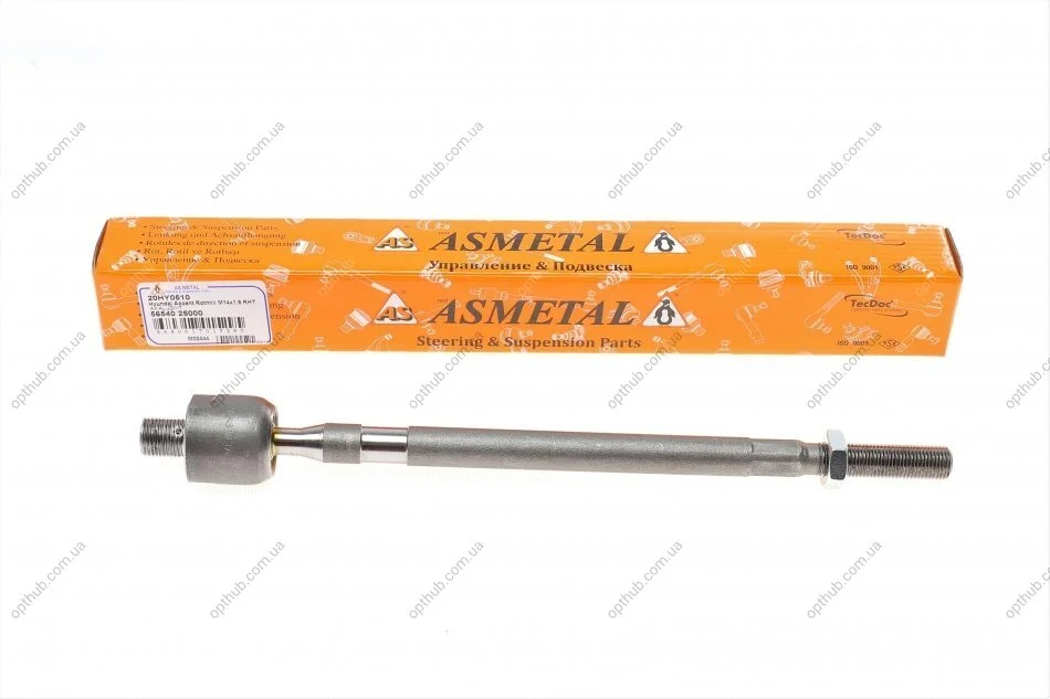 Тяга рульова Hyundai Accent II 00-05 (L=304.5mm) (opt-om) ASMETAL 20HY0510 (фото 1)