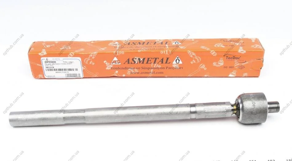 Тяга рульова Peugeot 206 1.0-2.0 98- (L=301.5mm) UA63 ASMETAL 20PE0600 (фото 1)