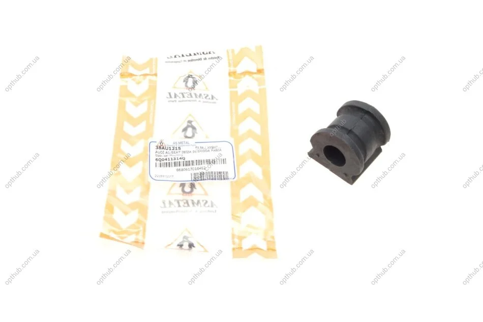 Втулка стабилизатора (переднього) VW Polo/Skoda Roomster/Fabia 99- (d=17mm) (opt-om) ASMETAL 38AU1215 (фото 1)