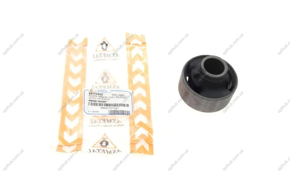 Сайлентблок важеля (переднього/знизу/ззаду) Toyota Yaris 1.0-1.8 05-14 (opt-om) ASMETAL 38TY1610 (фото 1)