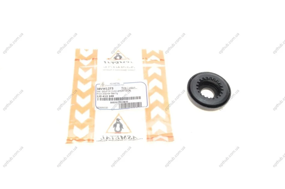 Подшипник амортизатора (переднего) опорный Smart/VW Caddy II UA63 ASMETAL 38VW1273 (фото 1)