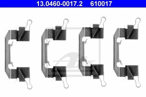 Комплект прижимних планок гальмівного супорту ATE 13.0460-0017.2 (фото 1)