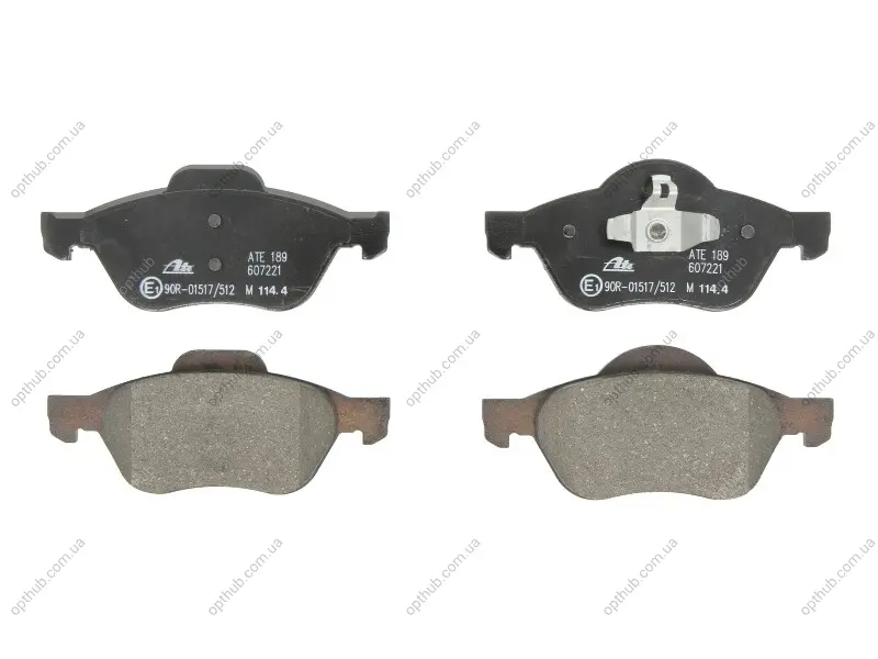 Комплект гальмівних колодок передн, RENAULT CLIO III, MEGANE II, SCENIC II 1.4-2.0D 09.02- ATE 13.0460-7221.2 (фото 1)