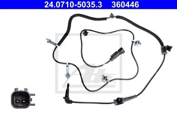 Датчик ABS задн прав CHEVROLET MALIBU OPEL INSIGNIA A, INSIGNIA A COUNTRY 1.4-2.4 07.08- ATE 24.0710-5035.3 (фото 1)