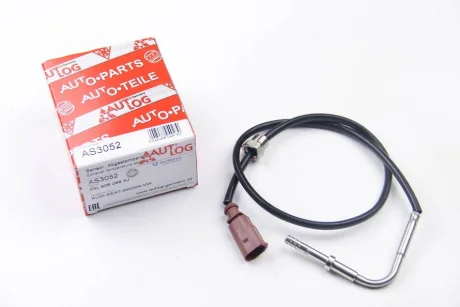 Датчик температури вихлопних газів (перед DPF) AUDI A3, TT SEAT ALTEA, ALTEA XL, LEON, TOLEDO III SKODA OCTAVIA II, SUPERB II, YETI VW BEETLE, EOS, GOLF PLUS 1.6D/1.9D/2.0D 05.03-12.17 AUTLOG AS3052