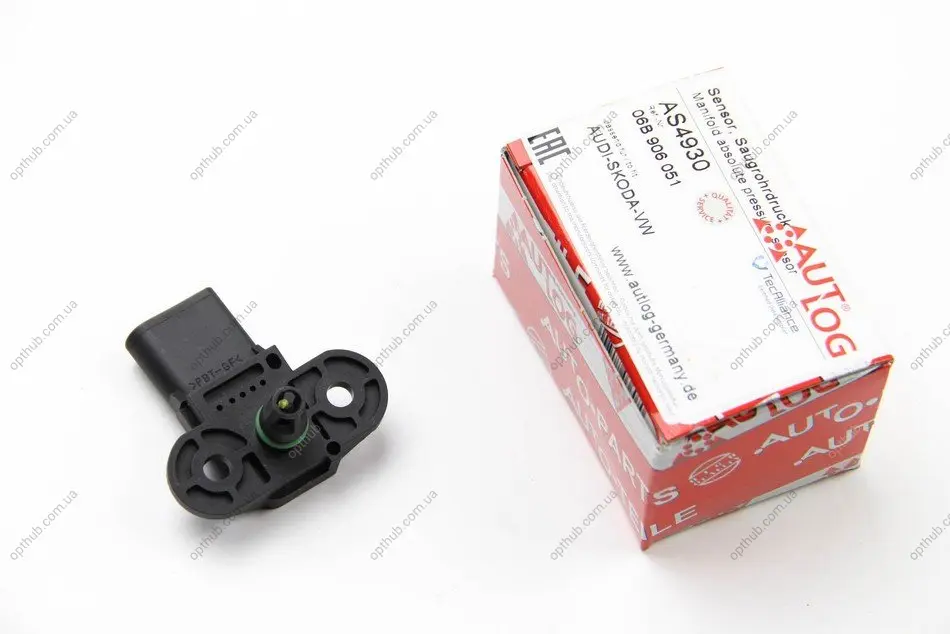 Датчик тиску у впускному колекторі (4 pin) AUDI A3 SEAT ALTEA, ALTEA XL, AROSA, CORDOBA, CORDOBA VARIO, IBIZA II, IBIZA III, IBIZA IV, IBIZA IV SC, IBIZA IV ST, INCA, LEON 1.0-2.0D 10.91-05.15 AUTLOG AS4930 (фото 1)