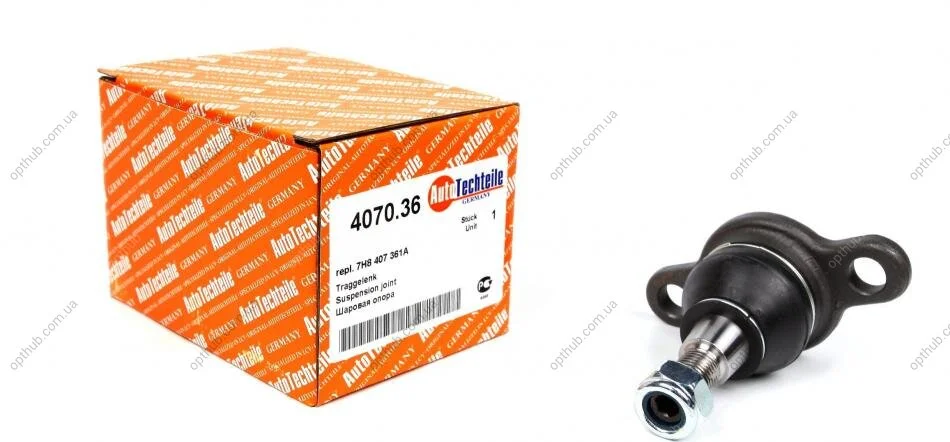 Опора шаровая (передняя/снизу) VW T5 03- (фургон) (d=44) (4070.36) (opt-om) AUTOTECHTEILE 340 7036 (фото 1)