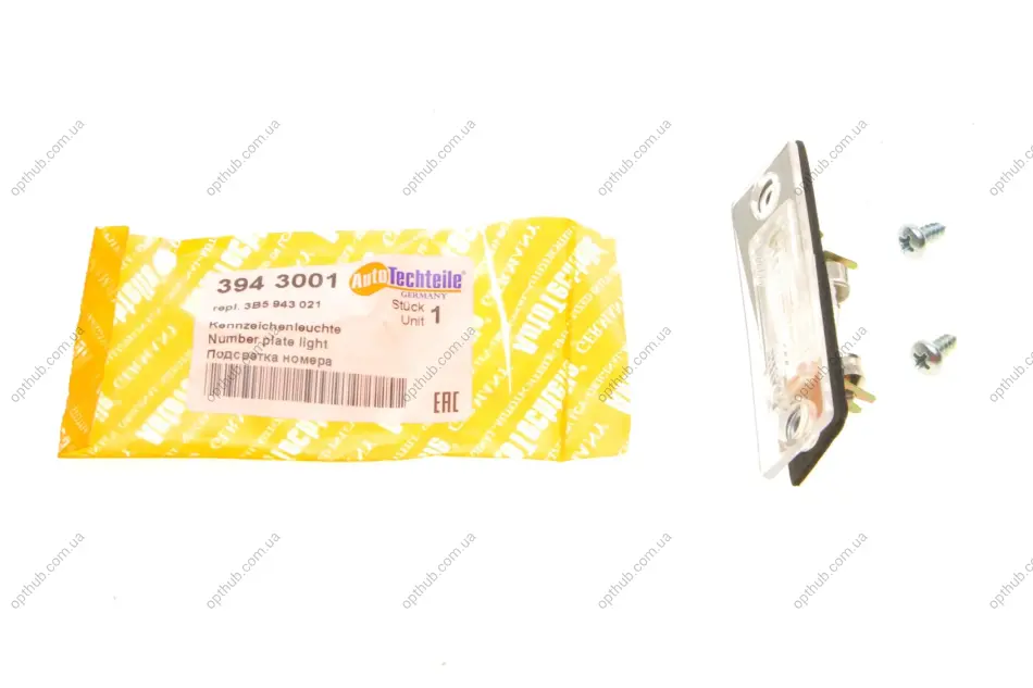 Підсвітка номера VW Caddy III/T5 03- (9430.01) (opt-om) AUTOTECHTEILE 394 3001 (фото 1)