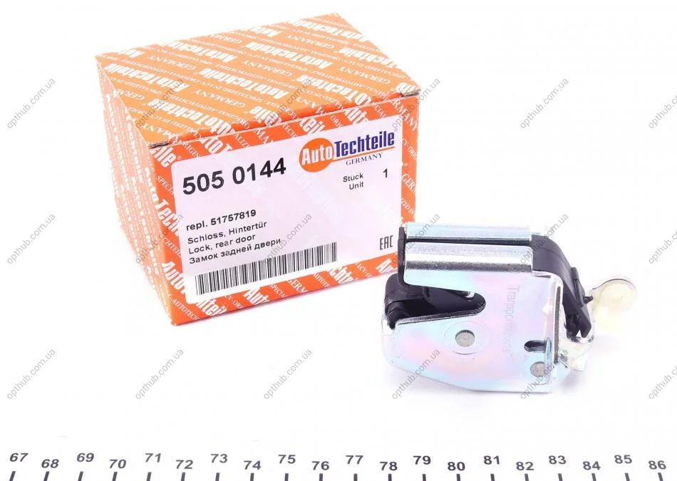 Замок дверей (задні/верхні/L) Fiat Doblo 01- AUTOTECHTEILE 5050144 (фото 1)