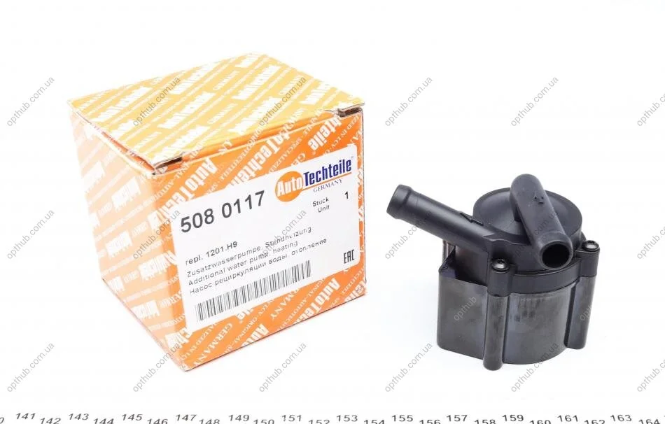 Насос системи охолодження (додатковий) Citroen C4/C5/Peugeot 207/ 208/ 308/ 508/ 3008/5008 07- UA63 AUTOTECHTEILE 508 0117 (фото 1)