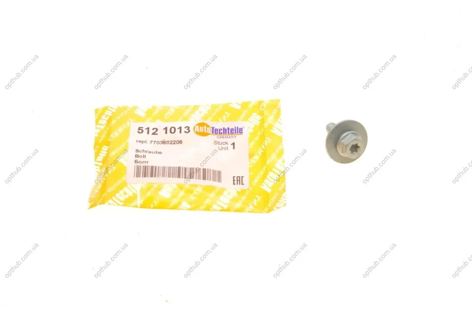 Болт (M6x1x26mm) (opt-om) AUTOTECHTEILE 512 1013 (фото 1)