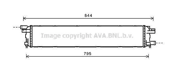 Радіатор охолодження двигуна (додатковий) Audi A4 B8 (08-), A5 (08-), A6 C7 (11-), A7 (11-), Q3 (12-) 1.4, 3.0 TFSI, 2.0 TDI AVA AVA COOLING AI2361 (фото 1)