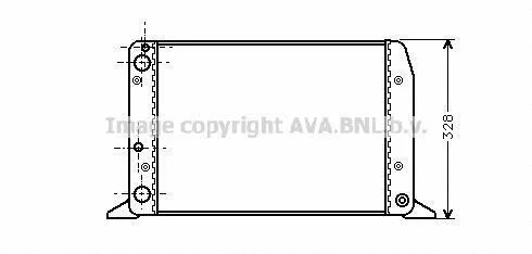Радіатор, система охолодження двигуна CLEVER FIT AVA COOLING AIA2028 (фото 1)