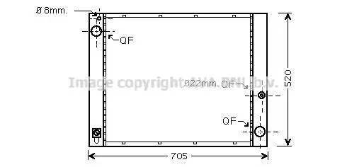 Радіатор, Система охолодження двигуна CLEVER FIT AVA COOLING AU2183 (фото 1)