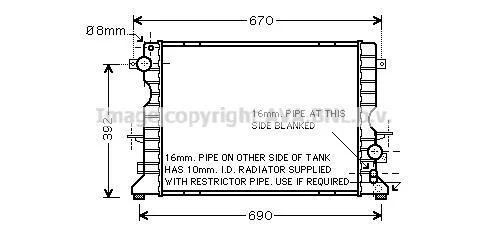 Радіатор, система охолодження двигуна CLEVER FIT AVA COOLING AU2184 (фото 1)