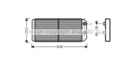 Теплообмінник, система опалення салону CLEVER FIT AVA COOLING AU6180