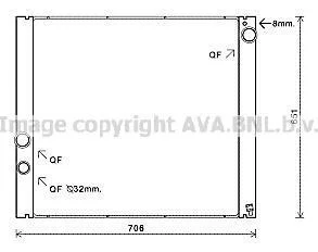 Радіатор, система охолодження двигуна CLEVER FIT AVA COOLING AUA2207 (фото 1)