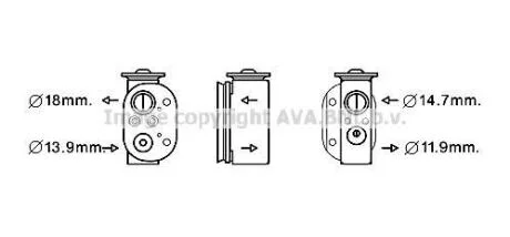 Клапан розширювання AVA COOLING BW1497