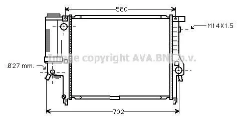 Радіатор, Система охолодження двигуна CLEVER FIT AVA COOLING BW2121 (фото 1)