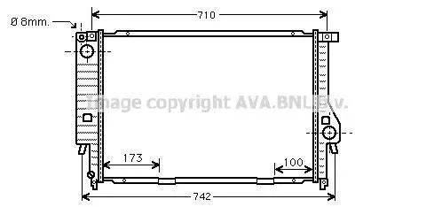 Радіатор, Система охолодження двигуна CLEVER FIT AVA COOLING BW2133 (фото 1)