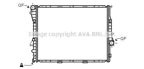 Радіатор, Система охолодження двигуна CLEVER FIT AVA COOLING BW2274 (фото 1)