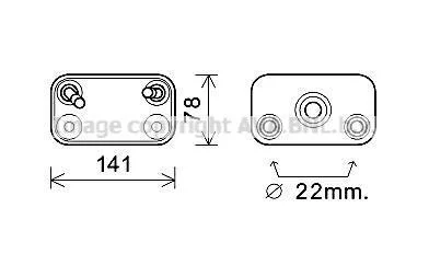 Радіатор масляний КПП X5 E53 (00-) AVA AVA COOLING BW3406
