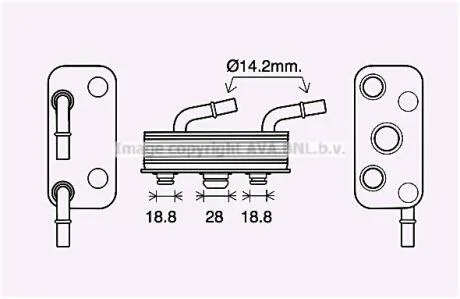 Радіатор масляний КПП BMW 3 E46 (98-) AVA AVA COOLING BW3559