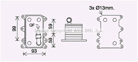 Охолоджувач масла AVA COOLING BW3560 (фото 1)