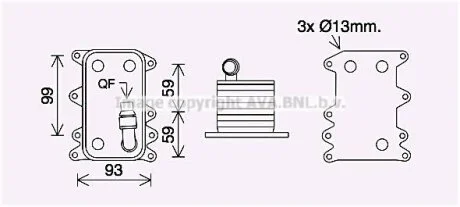 Охолоджувач масла AVA COOLING BW3560