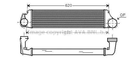 AVA Інтеркулер 3 E46 318d/330xd 00- AVA COOLING BW4282