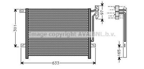 Радіатор кондиціонера BMW 3 E46 (98-) AVA AVA COOLING BW5203