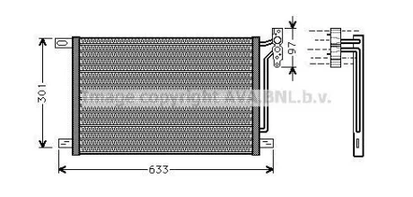 Радиатор кондиционера BMW 3 E46 (98-), X3 E83 (03-) 2.0D, 3.0D AVA AVA COOLING BW5215