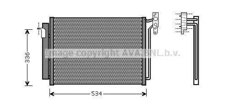 AVA Радіатор кондиціонера BMW X5 SERIES E53 (2000) X5 3.0 (вир-во AVA) AVA COOLING BW5281D