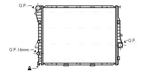 Радіатор охолодження двигуна BMW X5e53 AT 3,0d 3,0i 4,4i 00>03 AVA AVA COOLING BWA2275 (фото 1)