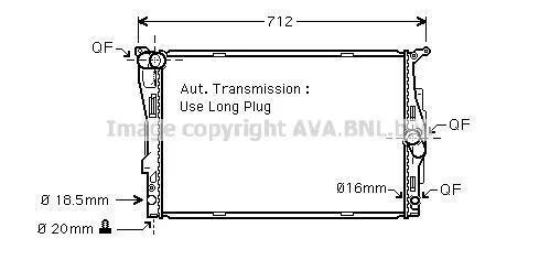 Радіатор, система охолодження двигуна CLEVER FIT AVA COOLING BWA2303 (фото 1)