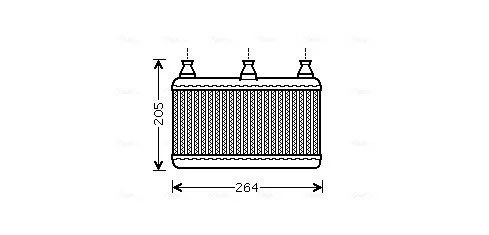 Радіатор обігрівача салону BMW 5e60 02>10 AVA AVA COOLING BWA6341 (фото 1)