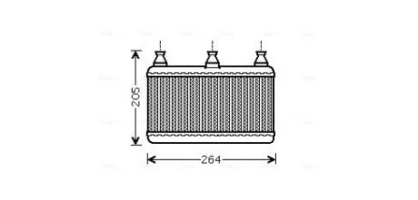 Радіатор обігрівача салону BMW 5e60 02>10 AVA AVA COOLING BWA6341