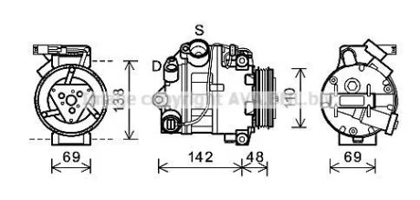 Компресор кондиціонера CLEVER FIT AVA COOLING BWAK443