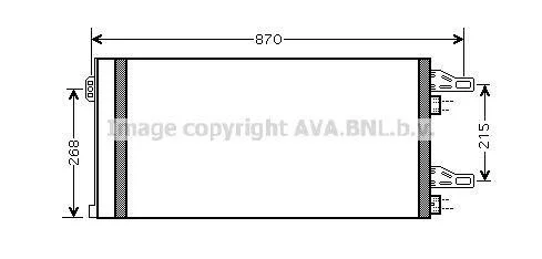 Радіатор кондиціонера CITROEN JUMPER / PEUGEOT BOXER 2.0D 16- (вир-во AVA) AVA COOLING CNA5246D (фото 1)